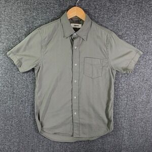 Buck Mason Shirt Men Small Short Sleeve Button Up Preppy Modern Rayon